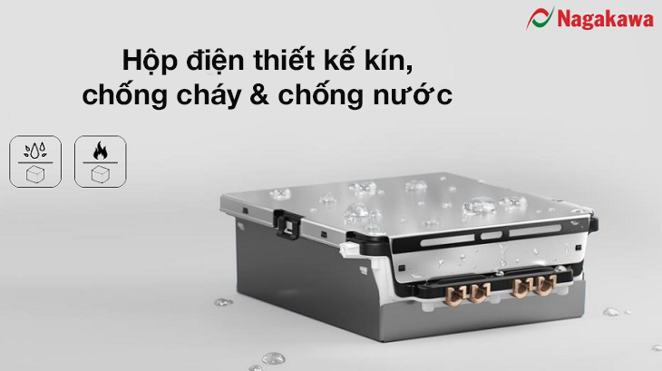 Máy lạnh Nagakawa có hộp điện thiết kế kín, chống cháy và chống nước tốt