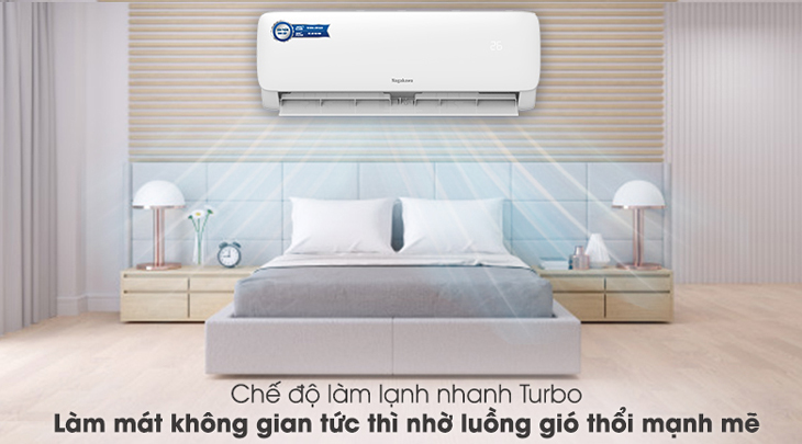 Máy lạnh Nagakawa 1.5 HP NS-C12R2M09 đem đến không gian mát lạnh tức thì nhờ chế độ làm lạnh nhanh Turbo